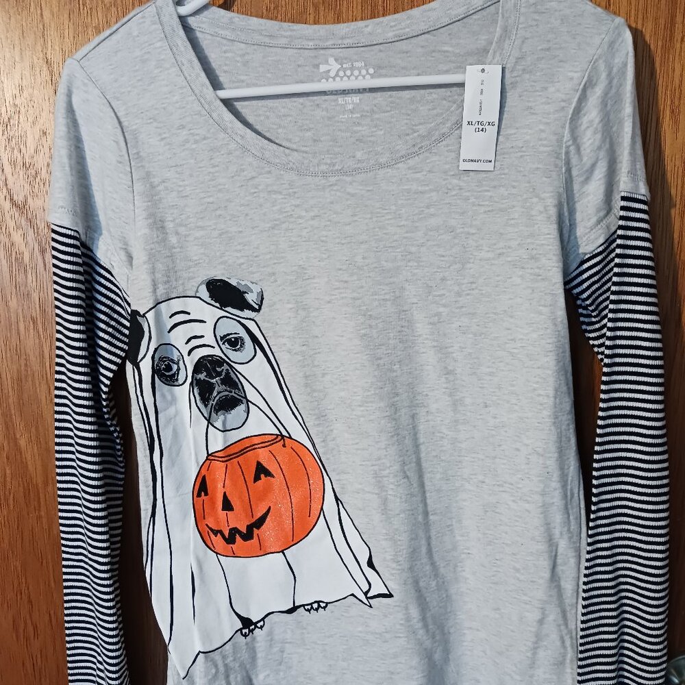 NEW Old Navy Ghost Dog Halloween Top
